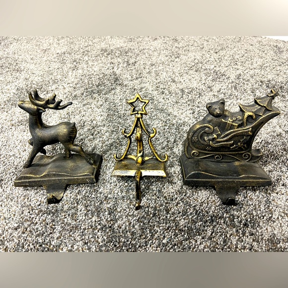 Bronze stocking hanger set - Picture 1 of 4